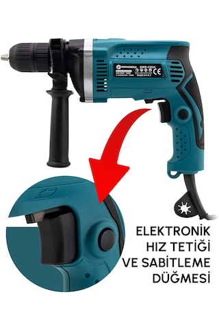 Prohummer PH250 Profesyonel Elektrikli Darbeli Matkap Mavi