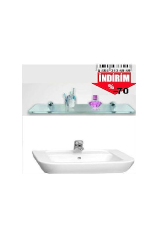 Depolife Cam Raf Duvar Ahşap Montajlı Dekoratif Etejer 50X12Cm