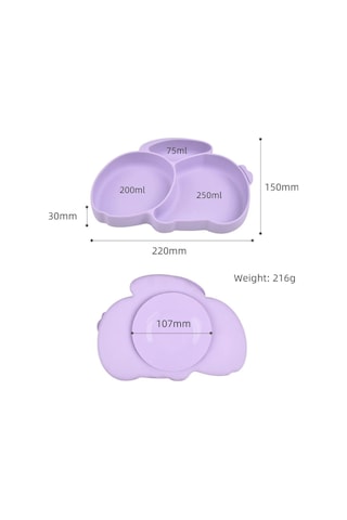 Jojobebek Silikon Beslenme Seti Vakumlu Silikon Mama Tabağı, Mama Kasesi, Önlük, Kaşık, Pipetli Bardak Gri