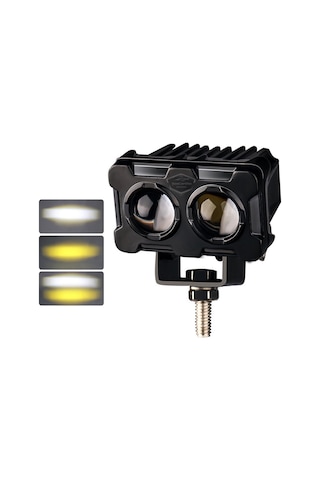 Robot Sis Farı Çift Renk Sarı-beyaz Araç Motosiklet Off Road Led Lamba Çift Gözlü Projektör 5 Metal Arazi Çalışma LED Far 41708165