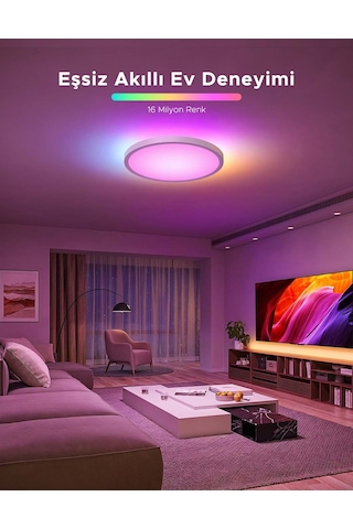 Govee Rgbww + Rgbıc Yuvarlak Akıllı Tavan Armatürü 12 İnç H80a1c01 RGB