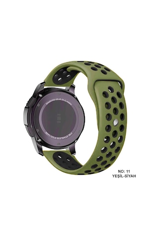 Samsung Galaxy Uyumlu Watch 46Mm Sm-R800 Kordon 22 Mm Delikli Spor Kayış