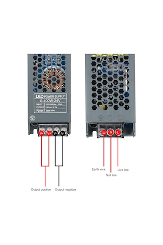 Yifomall 24v 400w Led Şerit Girişimi: Alüminyum Kasa Ac/dc Dönüştürücü, Işık Kutusu Ve Lineer Işık İçin Güvenli Besleme Kaynağı