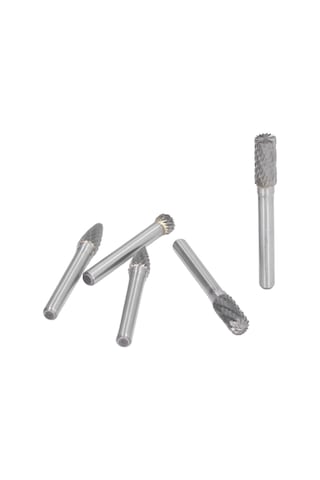 Lemestar 5 Adet Çift Desen Tungsten Çelik Taşlama Ucu - Ahşap Ve Plastik İçin Yontma, Oymak, Freze 6x8mm Pe Paketli