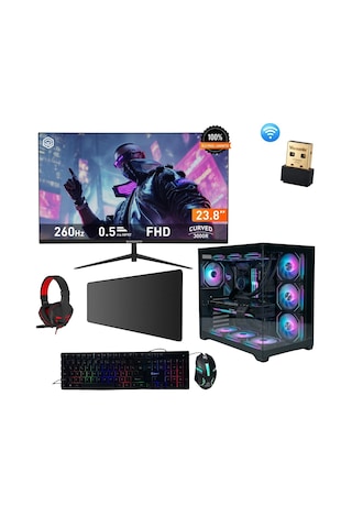 Ramtech Gamer3 R5-7500F 16 GB 1 TB SSD RTX5060 24" Free Dos Masaüstü Oyuncu Bilgisayarı