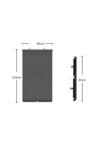 Novahub 58x125 Cm Siyah Desenli Güneşlik Stor Perde, Işık Kontrolü Ve Konfor İçin Mükemmel