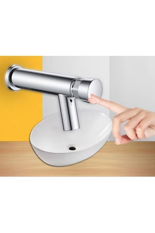 Duvara Monte Gecikme Musluk Mutfak Kendi Kendine Kapanış Tasarrufu Su Lavabosu Pirinç Krom Musluk Banyo Yıkama Havzası Muslukları, Zaman Gecikmesi Musluk Krom