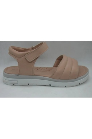 Toddler 491 Pudra Doğal Deri Anatomik Taban Çocuk Sandalet 31-35 Pudra