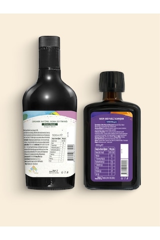 Ravla Mor Meyveli Karışım 330 G + Ravla Organik Zeytinyağı 500 ML Yüksek Polifenol Serisi