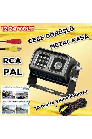 Go-480 Metal Kasa Ledli Araç Kamerası 12-24 V Pal