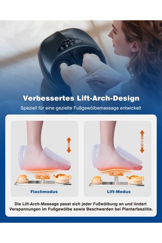 Knqze Isı Ve Uzaktan Kumandalı Shiatsu Ayak Masajı, Geliştirilmiş Kaldırma Kemeri Tasarımı, 3d Derin Yoğurma Masajı, Plantar Fasiit Ve Ayak Ağrısından Kurtulma, 48 Bedene Kadar, Kadın Erkeklere Hediyeler