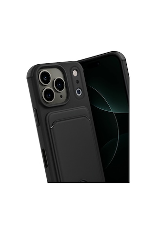 Newface - 726 - Apple Apple iPhone Uyumlu 17 Pro Max Kelvin Kartvizitli Silikon - Myceshop - - Siyah