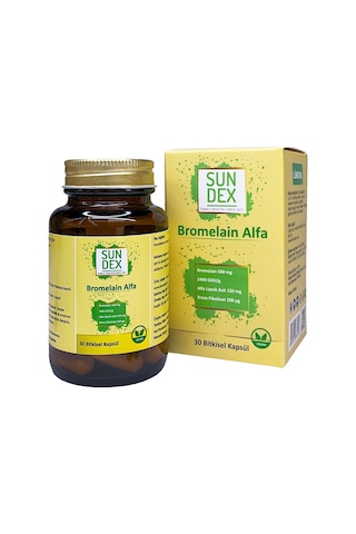 Sundex Bromelain Alfa 30 Bitkisel Kapsül