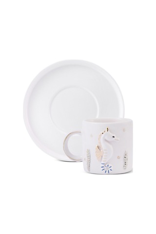 Canarels Denizatı 2 Parça Tek Kişilik Kahve Fincanı Takımı 90 Ml Çok Renkli