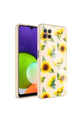 Galaxy M32 Kılıf Kamera Korumalı Desenli Sert Silikon Zore Epoksi Kapak NO2
