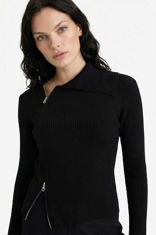 Defacto Slim Fit Dar Kesim Hırka G9075ax25wnbk81 Siyah-bk81