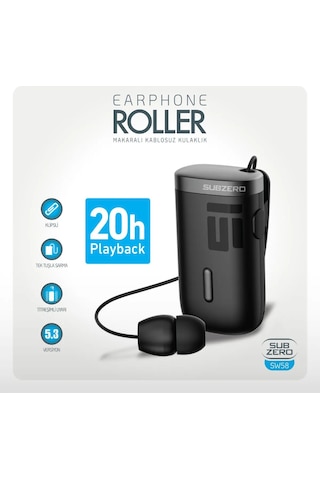Subzero SW58 Makaralı Bluetooth Kulak İçi Kulaklık