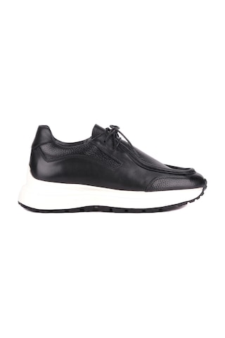 Shoetyle - Siyah Hakiki Deri Bağcıklı Erkek Günlük Ayakkabı 115-k525-1322 Siyah
