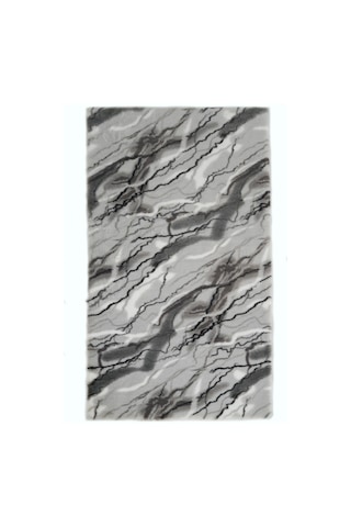 Prizma Halı Marble Peluş Halı Gri Düz Kesim