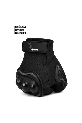 Xmlbayiciniz Tr M Beden Korumalı Motosiklet Eldiveni Unisex Bisiklet Motorcu Eldiveni Siyah 114 Genel