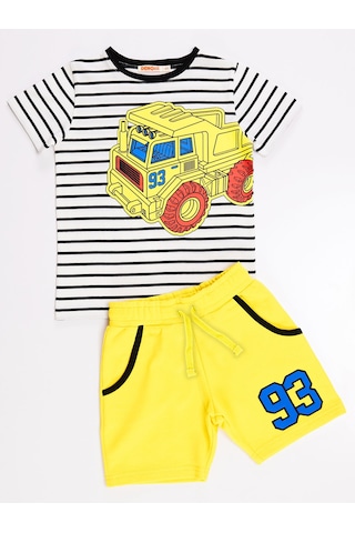 Denokids 93 Truck Erkek Çocuk Şort Takım Çok Renkli