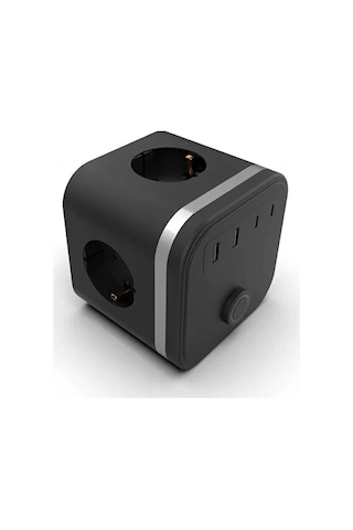 Termal Akım Korumalı Isıya Dayanıklı 3'lü Duvar Tipi Priz 2x Usb 2x Typce 3680 W 0 M