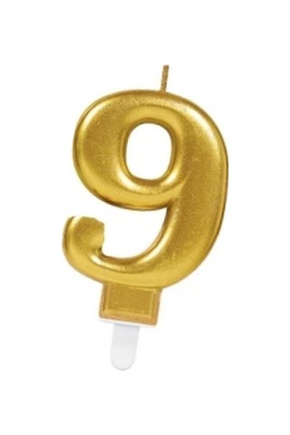 9 Rakam Mum Gold Renk Evimdeyokyok Altın