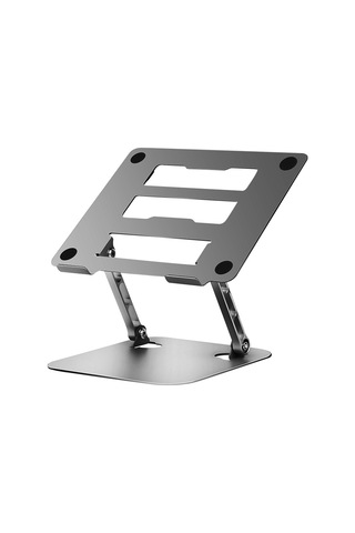 D032 Metal Katlanabilir Dizüstü Tablet Braketi Ayarlanabilir Dizüstü Isı Dağılımı Standı - Gri