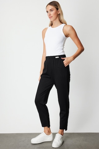 On Kadın Paça Arkası Uzun Dikişli Eşofman Altı 66122 Siyah Siyah