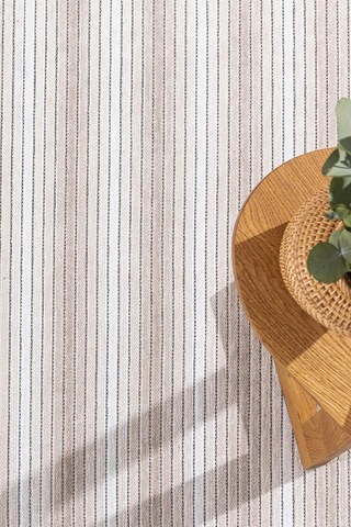 Stripe Krem Kilim Kaymaz Taban Salon Oturma Odası Antre Halısı 33014a, 120 X 180 Çok Renkli