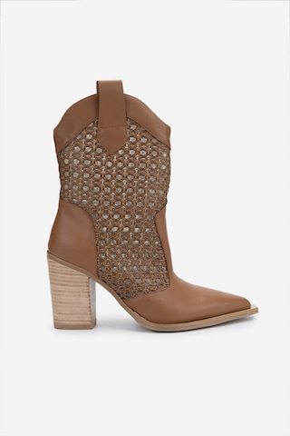 Valmenti Kadın Deri & Tekstil Taba Deri Topuklu Çizme 472 1194 Bn Czm Y25 Taba Dr Taba