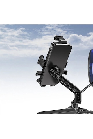Motorsiklet Atv Otomatik Tuşlu Motosiklet Ayna Telefon Tutucu Tutacağı