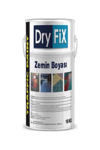 Dryfix Traffic Paint Zemin Boyası 18 Kg Ral 7040 Koyu Gri