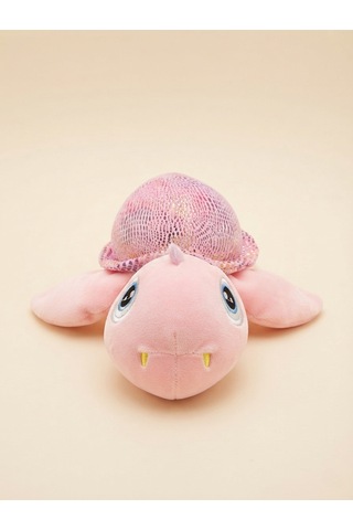 Peluş Kaplumbağa Parlak Kumaş-25 Cm Pembe