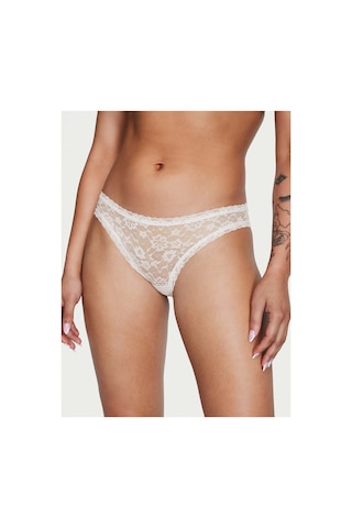 Victoria's Secret Posey Dantelli Bikini Külot Hindistan Cevizi Beyazı