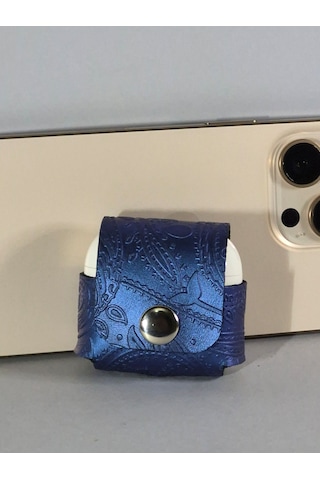 Gogo Hakiki Deri Apple Uyumlu Airpods 4.nesil Kılıf Lacivert