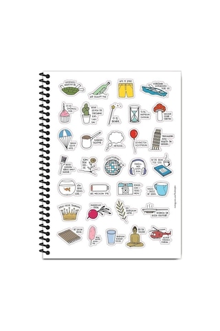18.5x25 Çizgili Defter - Küreğinin Götürdüğü Yere Git Mavi Çok Renkli