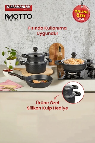 Kahramanlar Prime 7 Parça Döküm Tencere Seti