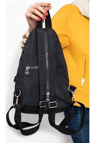 Body Bag Göğüs Çantası Klinkır Kumaş Çok Cepli Bady Bag Sırt Çantası Hafif Yağmur İtici 30 20 Cm Siyah