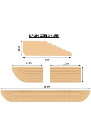 3yk.3d 1,8-2,8 cm Kapı Eşiği Rampası BEJ Tüm Robot Süpürge veTekerlekli Sandalyeler için..