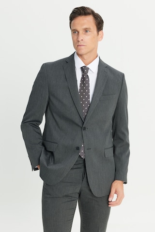 Erkek Antrasıt Slim Fit Dar Kesim Mono Yaka Takım Elbise Antrasit