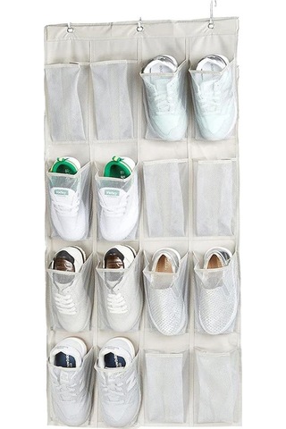 16 Cep Beyaz File Çok Amaçlı Kapı Arkası Organizatör Kıyafet Ve Ayakkabı Organizeri Beyaz
