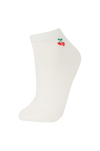 DeFacto Kadın 3'lü Pamuklu Patik Çorap E2145AXNSWT1