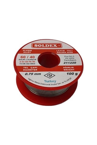 Soldex 100Gr 0.75Mm 60/40 Lehim Teli