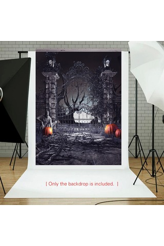 Youtek Halloween Temalı Fotoğraf Arka Planı 210x150cm - Dokunsuz, Yansımasız Ve Parlak Olmayan Poliester Dz-821 Siyah