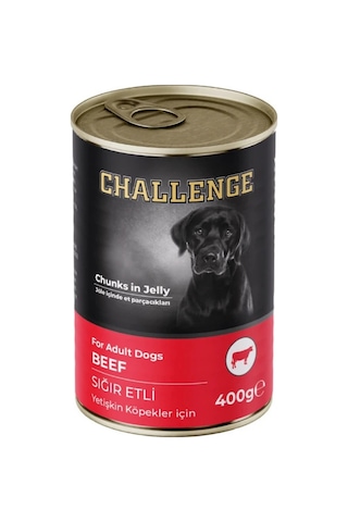 Challenge Sığır Etli Yetişkin Köpek Konservesi 24 x 400 G