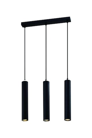 Dekoratif 3 Lü Ada-masa Üstü Metal Sarkıt 23 Cm Texture Siyah-beyaz Günışığı Ampullü