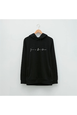 Doktor Temalı Özel Tasarım Baskılı Kapüşonlu Sweatshirt Siyah