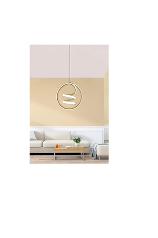 Helezon Modern Tekli Sarkıt Led Avize Antre - - Beyaz Işık / Siyah Siyah