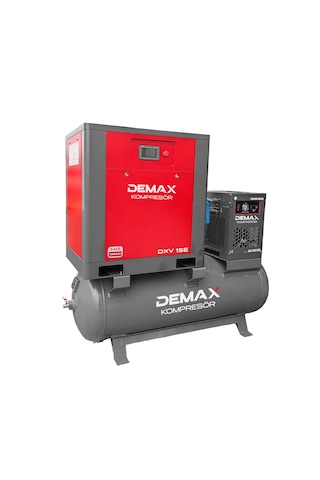 15 Hp 500 Lt Depo Üstü İnventörlü Vidalı Hava Kompresörü Demax